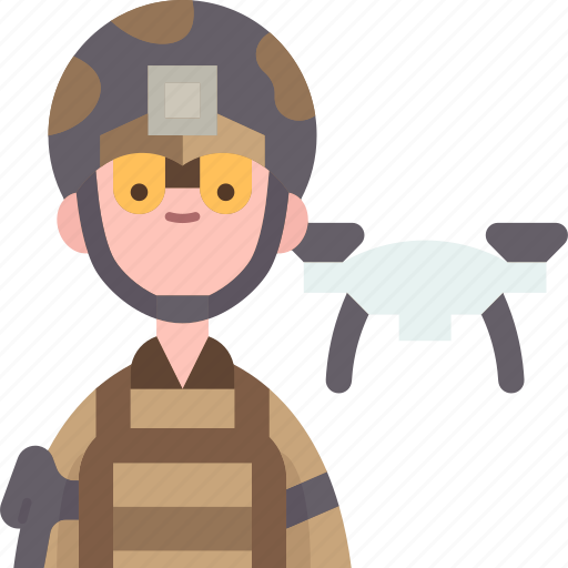 Soldier, engineering, drone, aircraft, operations icon - Download on Iconfinder