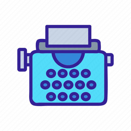 Contour, creative, document, text, typewriter icon - Download on Iconfinder