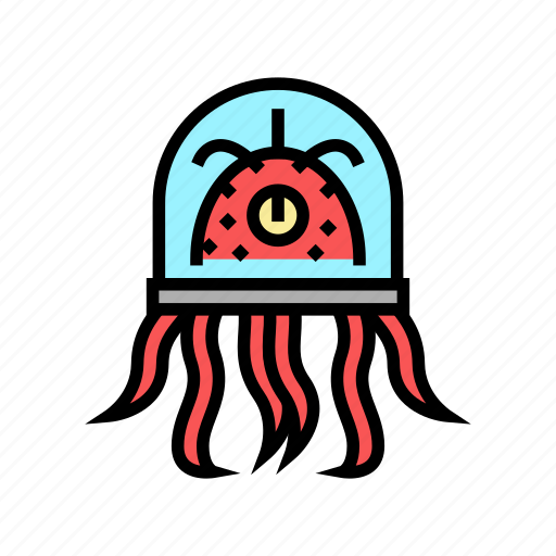 Alien, creature, tentacles, ufo, guest, visiting icon - Download on Iconfinder