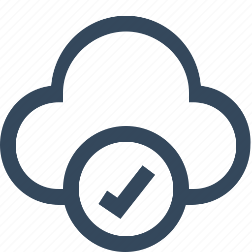 Approve cloud, cloud, cloud accept, cloud computing, cloud ok, cloud service, cloud status icon - Download on Iconfinder