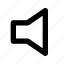 volume, mute, outline 