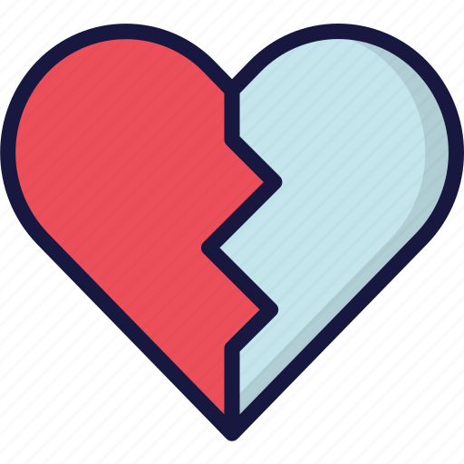 Broken, heart, love, ui development, unfavorite, unlike icon - Download on Iconfinder