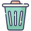 trash, delete, remove, cancel, garbage, bin, waste 