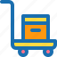 box, delivery, packaging, service, trolley 