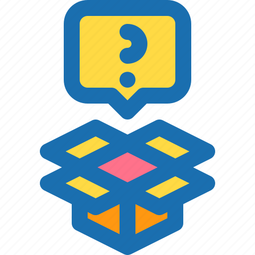 Box, comment, question, talk, unboxing icon - Download on Iconfinder