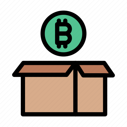 Box, carton, package, delivery, bitcoin icon - Download on Iconfinder