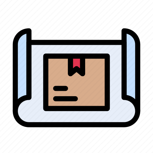Box, carton, package, document, blueprint icon - Download on Iconfinder