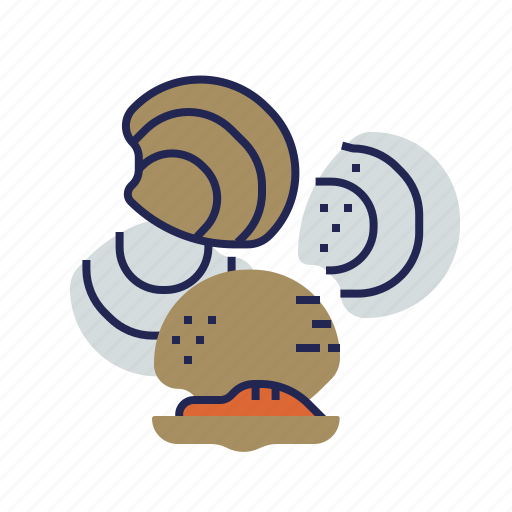 Clam, fish, food, food icon, raw food, seafood, underwater icon - Download on Iconfinder