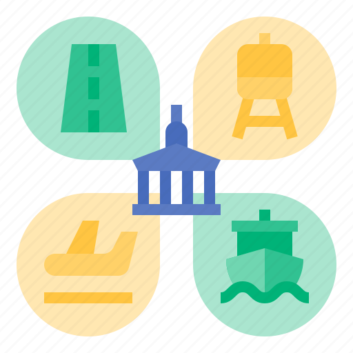 Airport, avenue, government, infrastructure, investment, railway, public investment icon - Download on Iconfinder