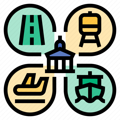 Airport, avenue, government, infrastructure, investment, port, public investment icon - Download on Iconfinder