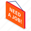 need, job, advertisement, search 