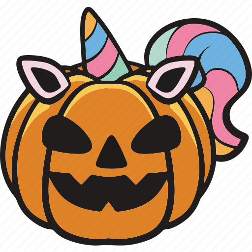 Pumpkin, jack, o, lantern, unicorn, spooky, halloween icon - Download on Iconfinder