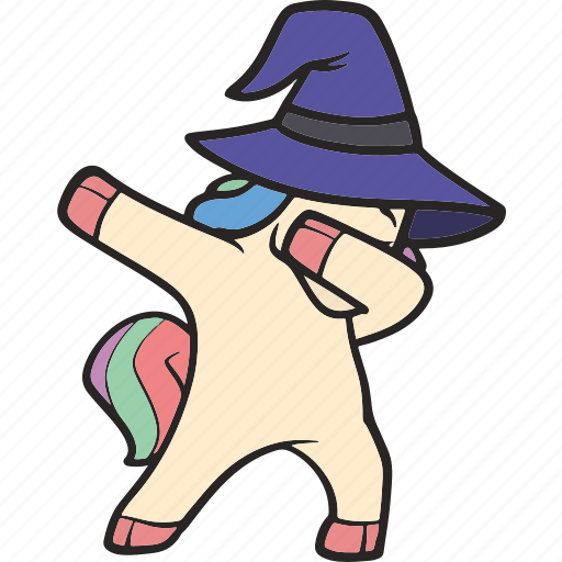 Dabbing, unicorn, halloween, witch, post, cute, horse icon - Download on Iconfinder