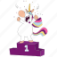 smiley, emoji, winner, 🦄, unicorn, first place, 1st 