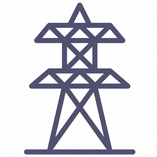 Electricity, station, tower, power lines icon - Download on Iconfinder