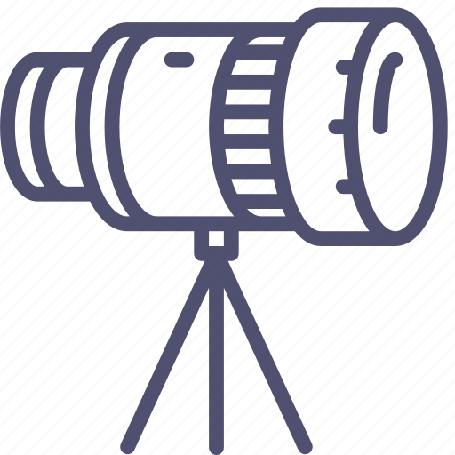 Camera, lens, stand, telescope, tripod icon - Download on Iconfinder
