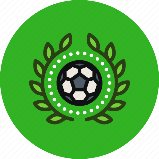 Achievement, award, badge, ball, football, sport, wreath icon - Download on Iconfinder