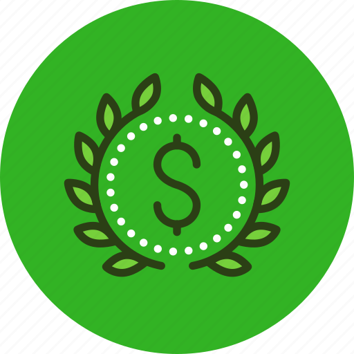 Achievement, award, budget, income, money, wealth, wreath icon - Download on Iconfinder