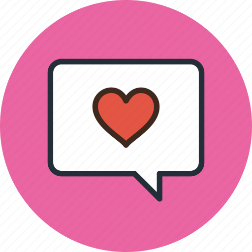 Bubble, chat, comment, heart, love, message icon - Download on Iconfinder