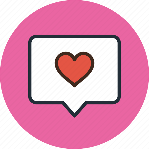 Bubble, chat, comment, heart, love, message, like icon - Download on Iconfinder