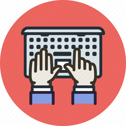 Hands, laptop, office, type, typing, work, working icon - Download on Iconfinder