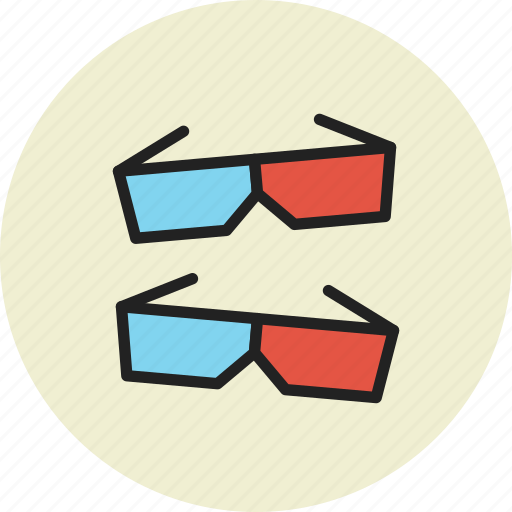 Cinema, entertainment, glasses, stereo glasses, watch icon - Download on Iconfinder