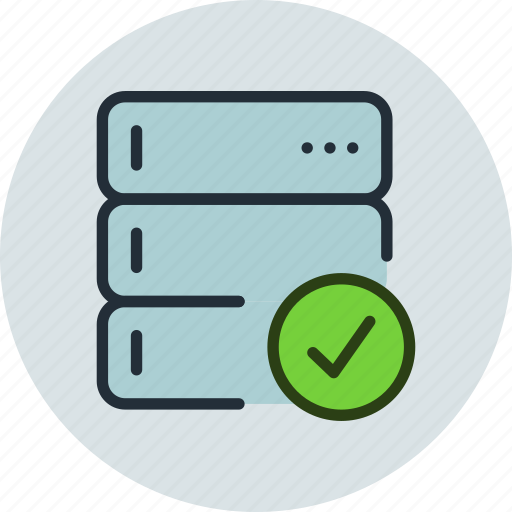 Approve, base, check, data, database, rack, server icon - Download on Iconfinder