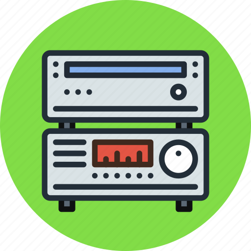 Amplifier, bluray, cd, dvd, media, player, receiver icon - Download on Iconfinder