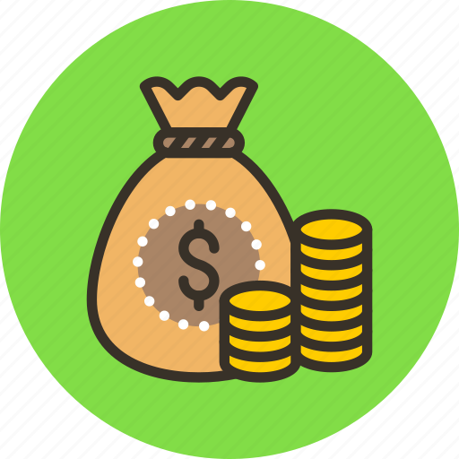 Cash, coins, gold, money, money bag icon - Download on Iconfinder