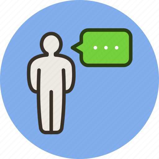 Comment, dialog, man, opinion, speak, talk, user icon - Download on Iconfinder