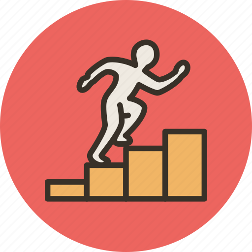 Achievement, business, career, climb up, employee, growth, steps icon - Download on Iconfinder