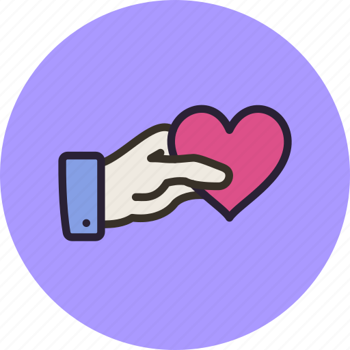 Gesture, gift, hand, heart, love, share, valentine icon - Download on Iconfinder