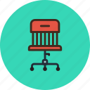 armchair, chair, furniture, interior, office, wheels
