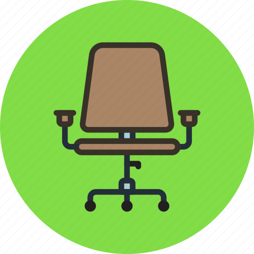 Armchair, chair, furniture, interior, office, wheels icon - Download on Iconfinder