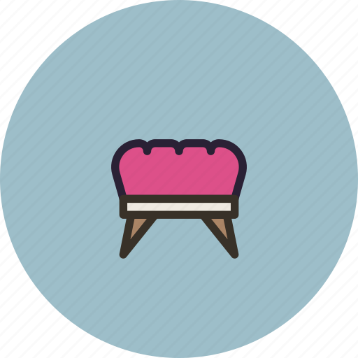 Furniture, interior, ottoman, upholstered icon - Download on Iconfinder