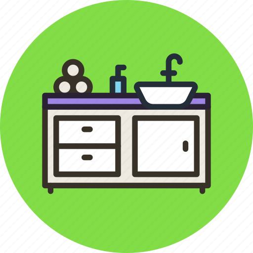 Bathroom, furniture, interior, kitchen, sink, wash, water icon - Download on Iconfinder
