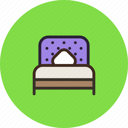Bed, furniture, interior, single, sleep icon - Download on Iconfinder