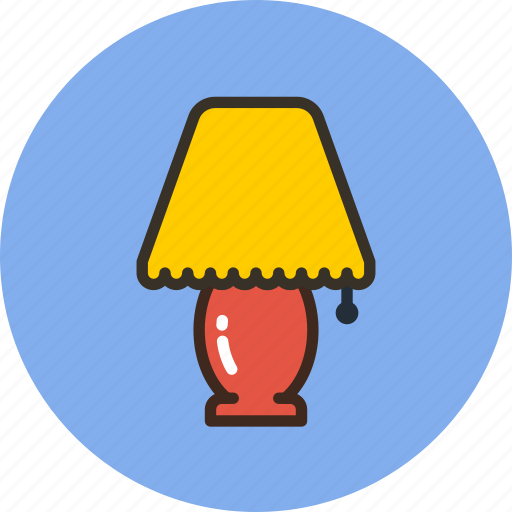 Desk, furniture, interior, lamp, light icon - Download on Iconfinder
