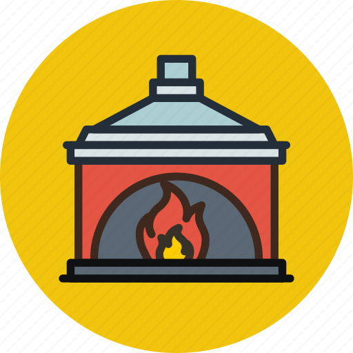 Chimney, cozy, fire, fireplace, household, interior icon - Download on Iconfinder