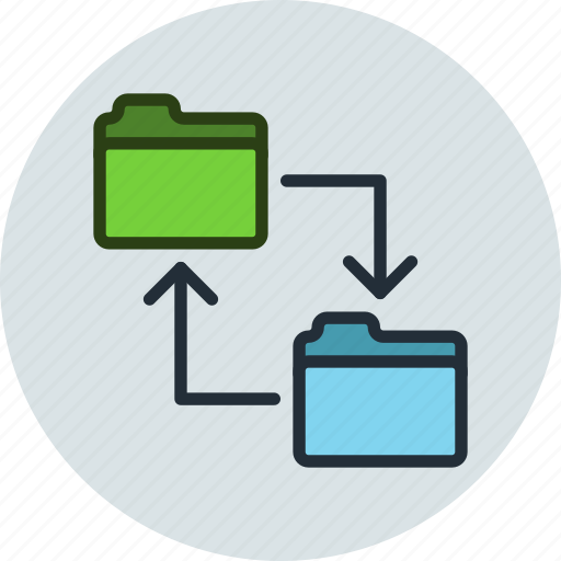 Backup, copy, data, folder, swap, sync, transfer icon - Download on Iconfinder