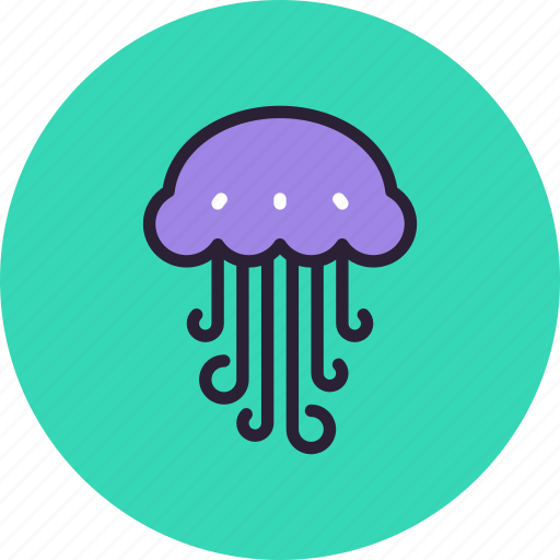 Animal, jellyfish, medusa, nature, ocean, sea, water icon - Download on Iconfinder