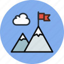 business, flag, goal, mountains, rise, startup 