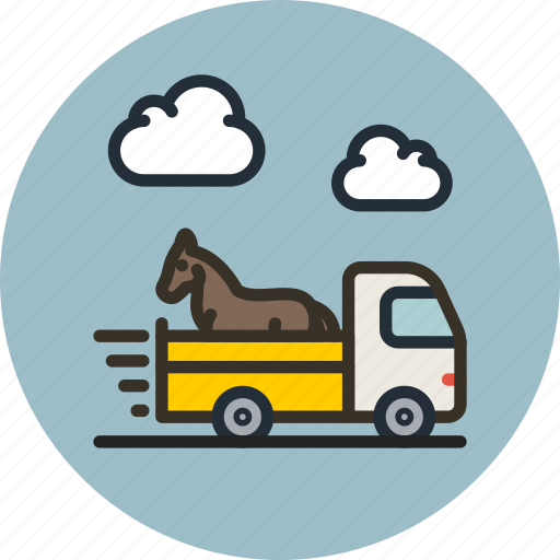 Animal, delivery, horse, shipping, transport, truck, vehicle icon - Download on Iconfinder