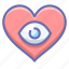 heart, love, eye 