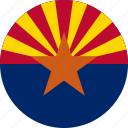 flag, arizona, united states, round