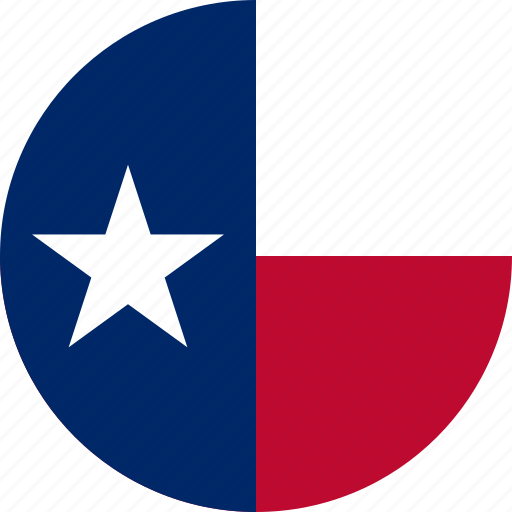 Round, flag, united states, texas icon - Download on Iconfinder