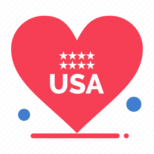 American, heart, love, usa icon - Download on Iconfinder