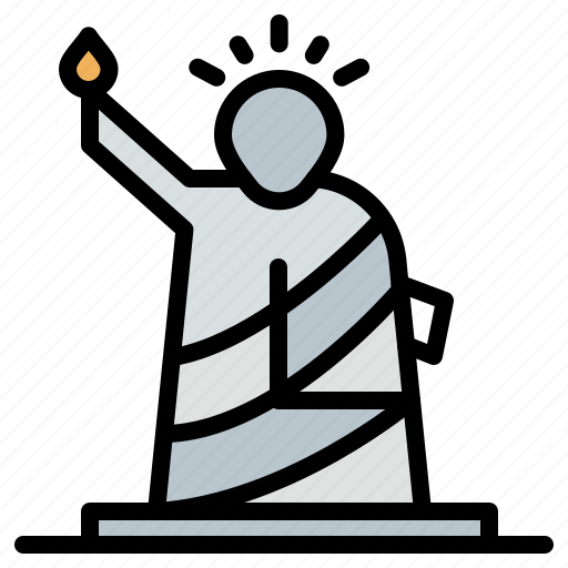 Landmarks, liberty, of, statue, usa icon - Download on Iconfinder
