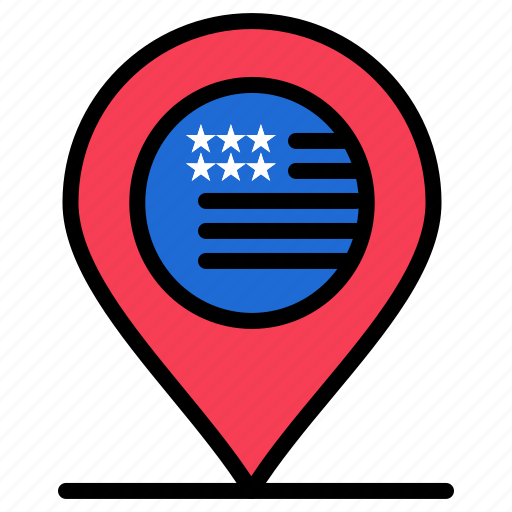 American, location, map, sign icon - Download on Iconfinder