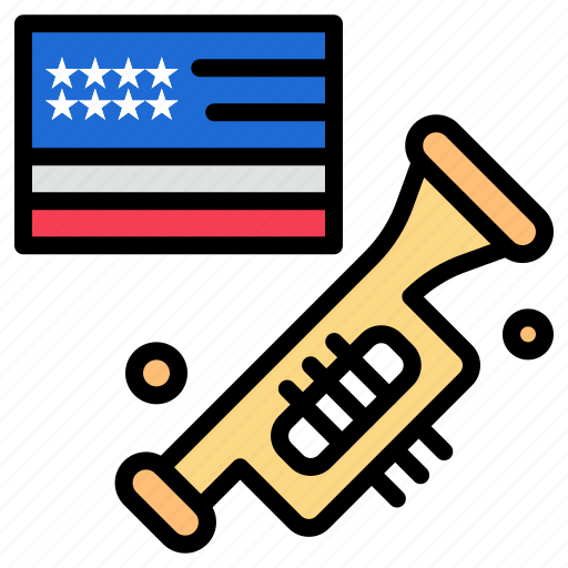 American, flag, laud, speaker icon - Download on Iconfinder